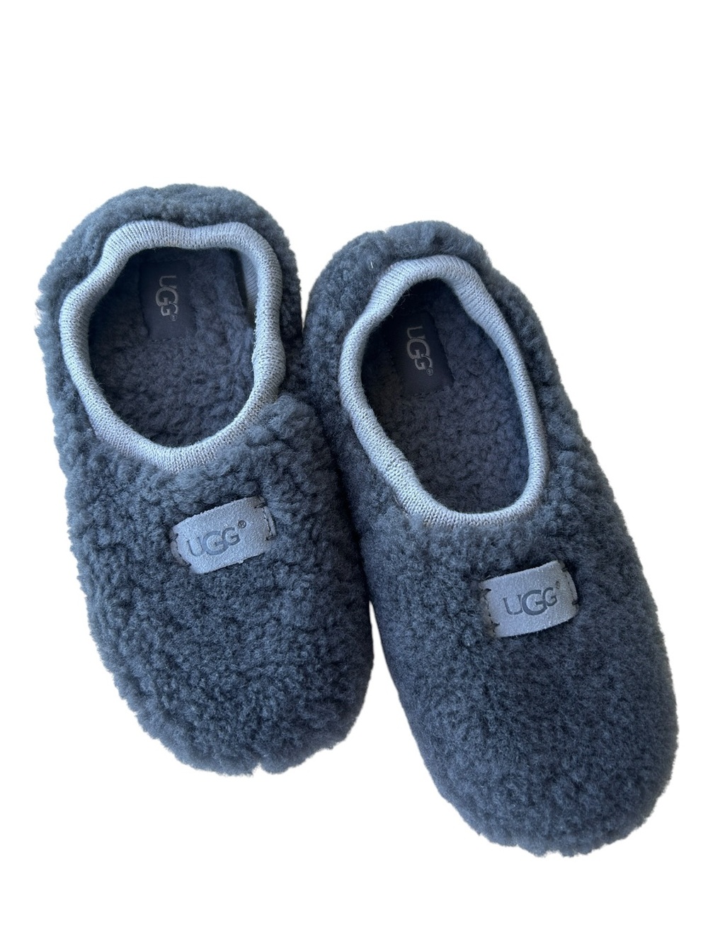 UGG Gray Shearling Slip-On Slippers Footies